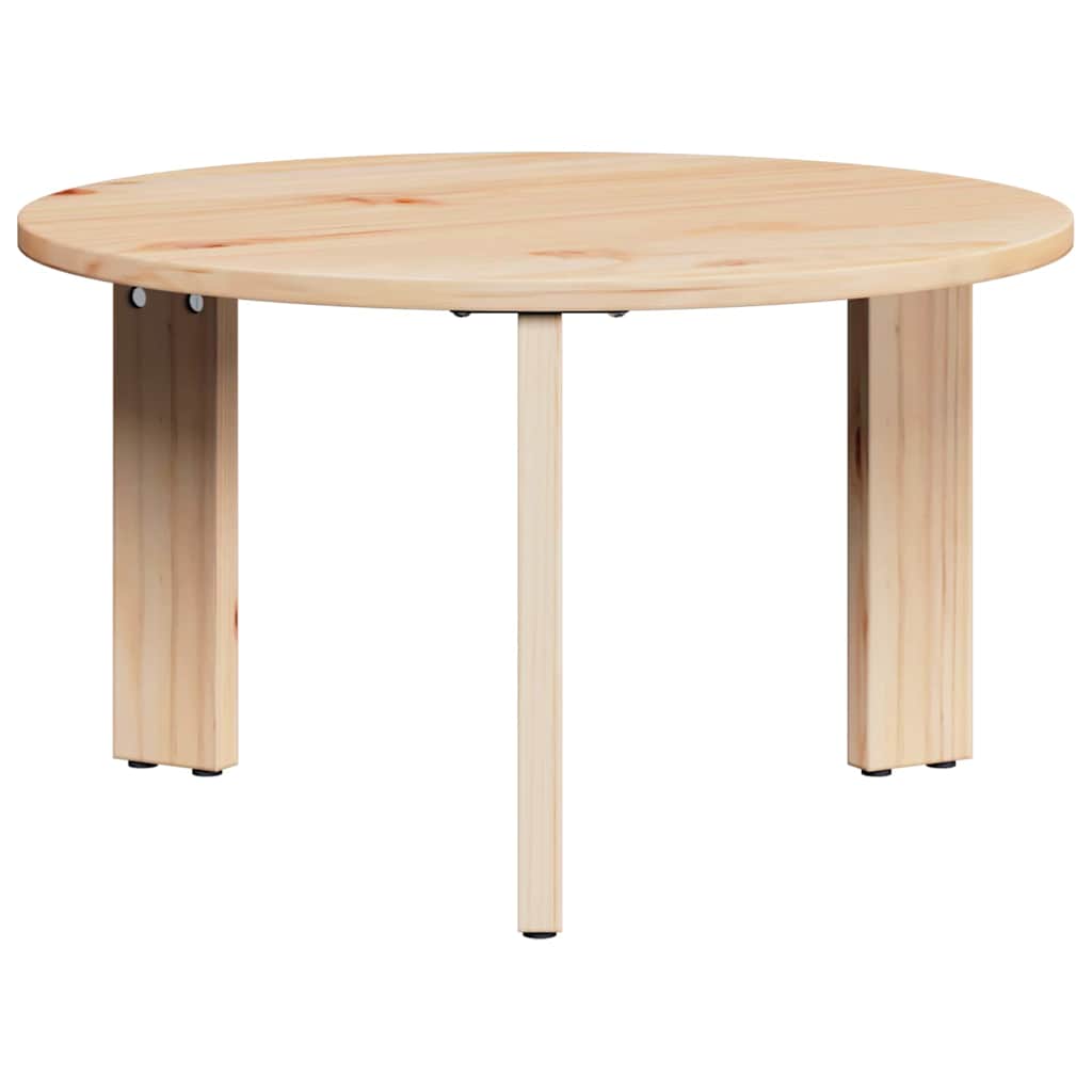 Kaffebord 3 pcs Naturlig 47,5 x 47,5 x 27 cm Massiv furu tre