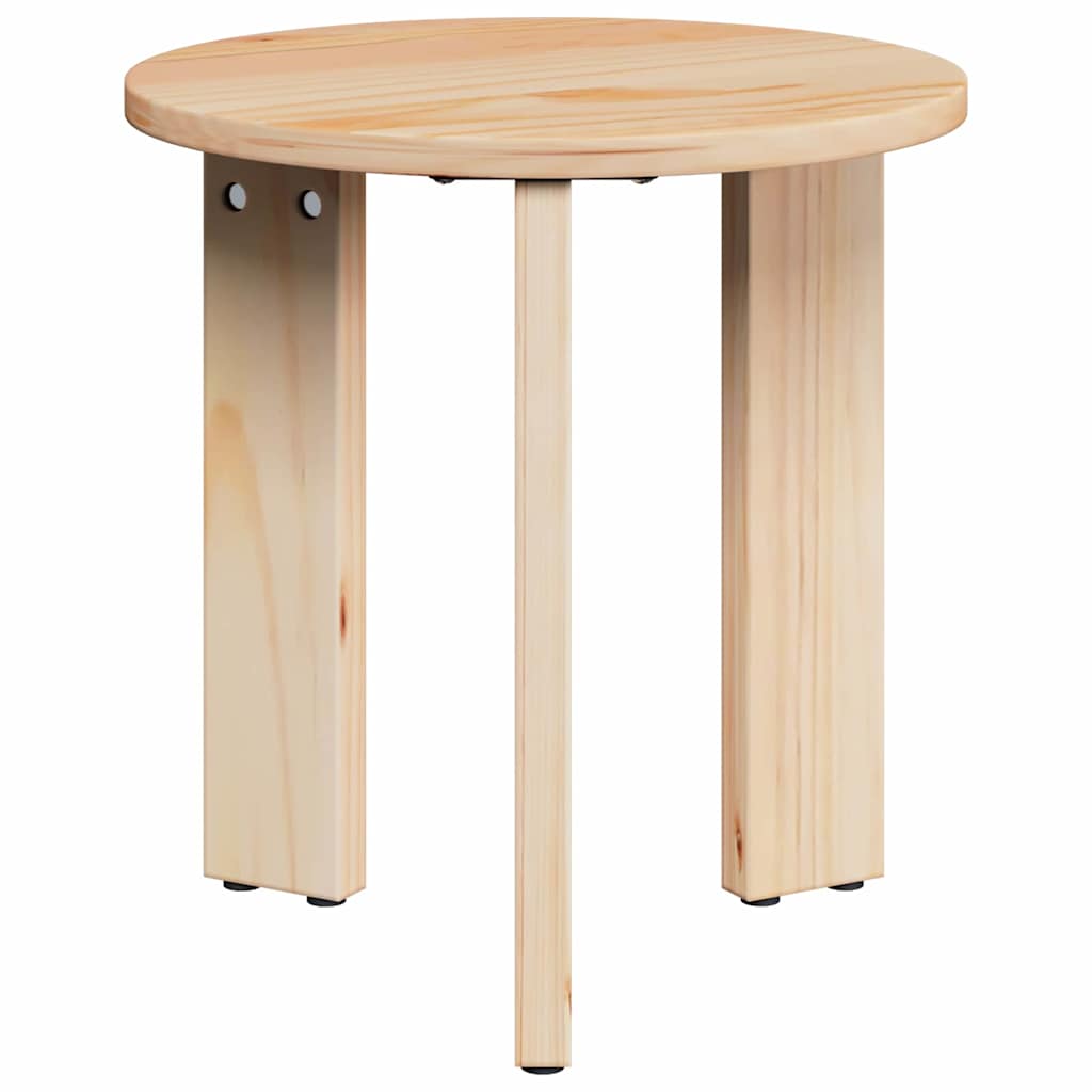 Kaffebord 3 pcs Naturlig 47,5 x 47,5 x 27 cm Massiv furu tre