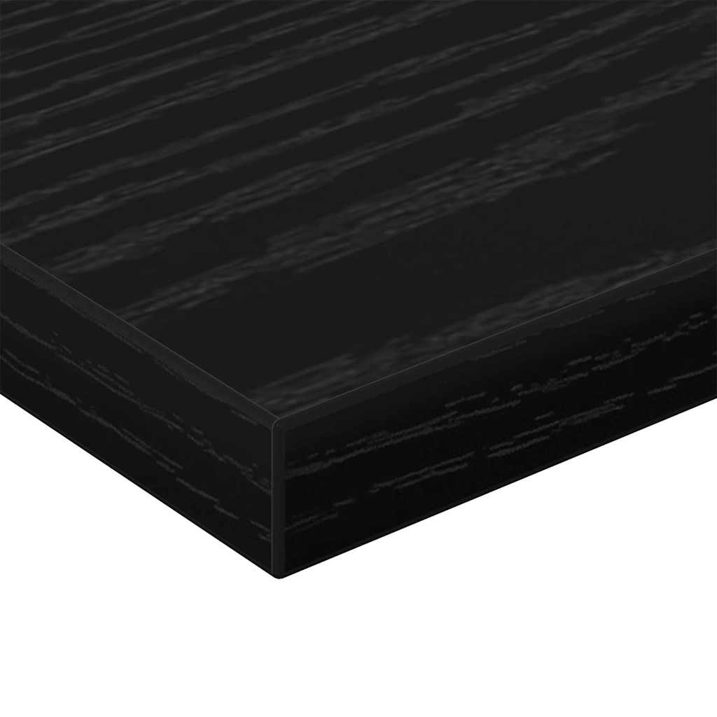 Bokhyllestplater 4 stk i Svart Eik, 40x10x1,5 cm, Laget av Tre