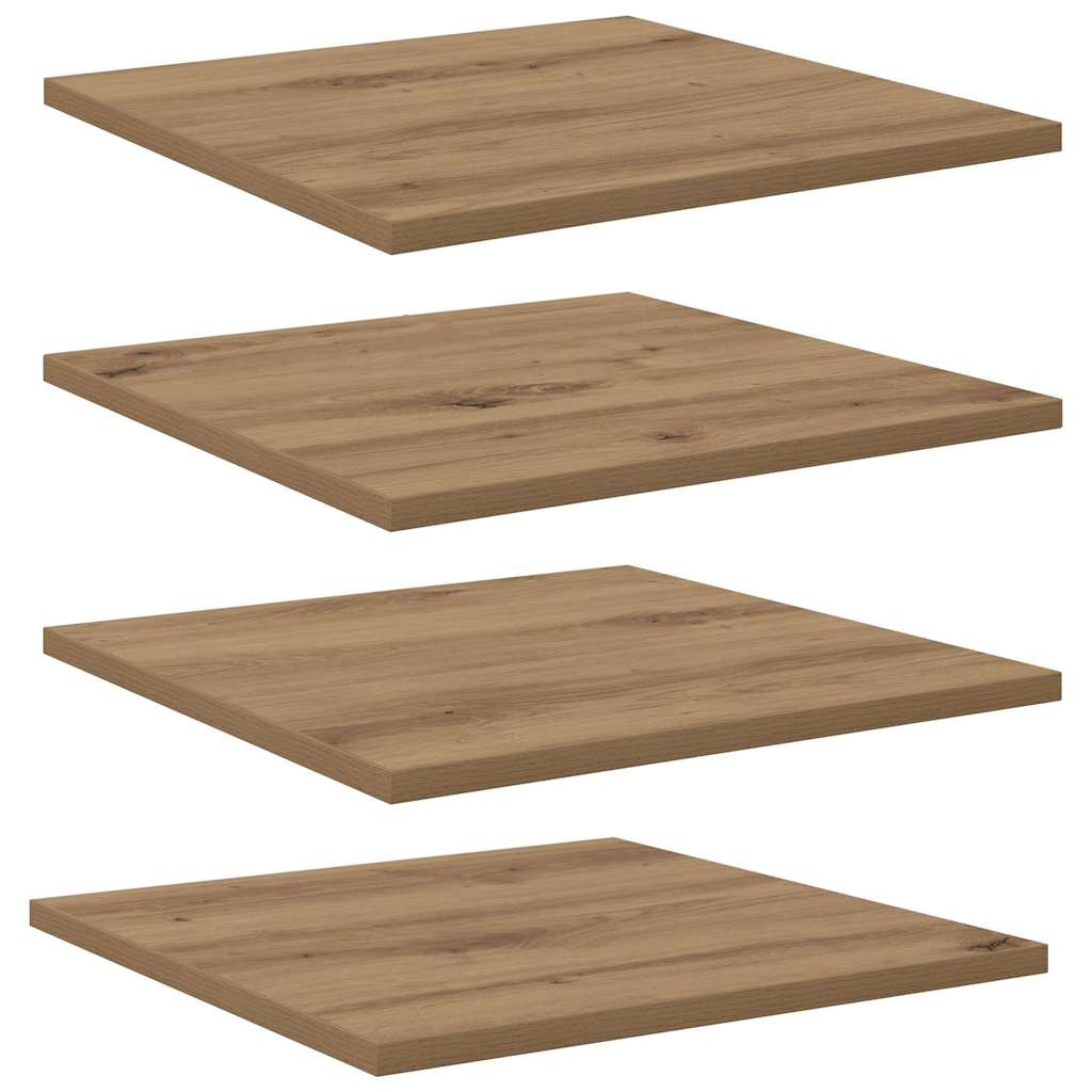 Bokhylleplater, 4 stk, Artisan Eik, 40x40x1,5 cm, Konstruert Tre