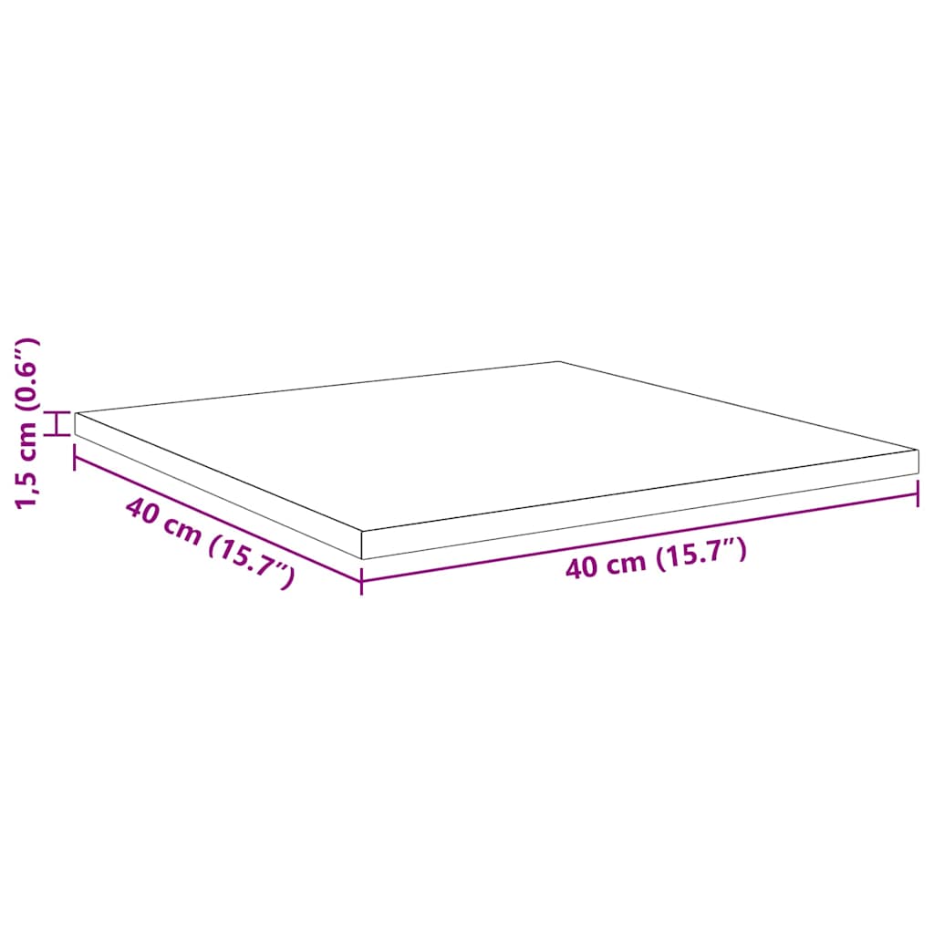 Bokhyller - 4 stk, svart eik, 40x40x1.5 cm, laget av konstruert tre.