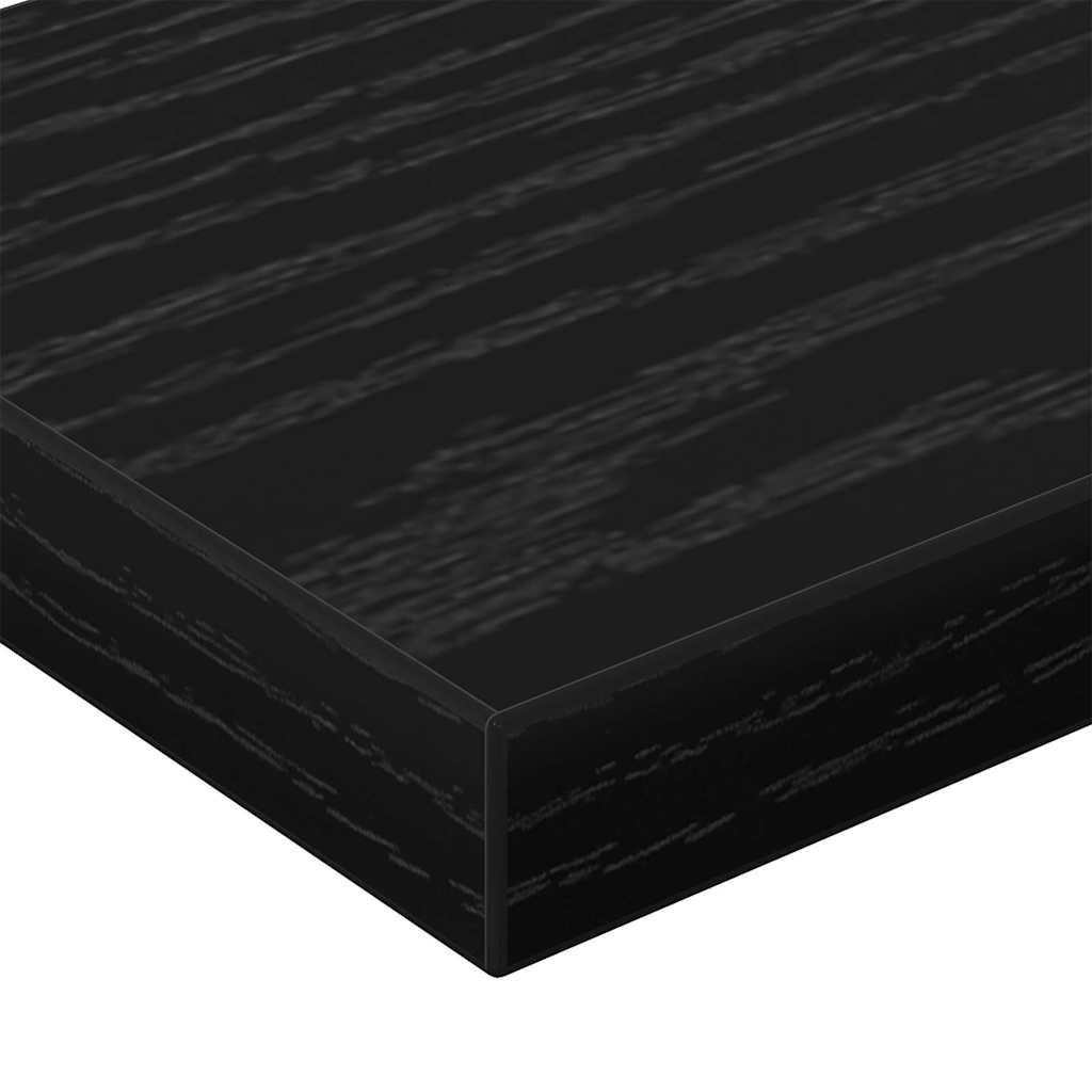 Bokhyller - 4 pakke i svart eik, 60x10x1.5 cm - Laget av konstruert tre