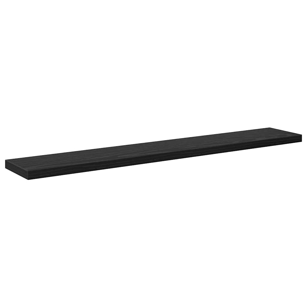 Bokhyller - 4 pakke i svart eik, 60x10x1.5 cm - Laget av konstruert tre