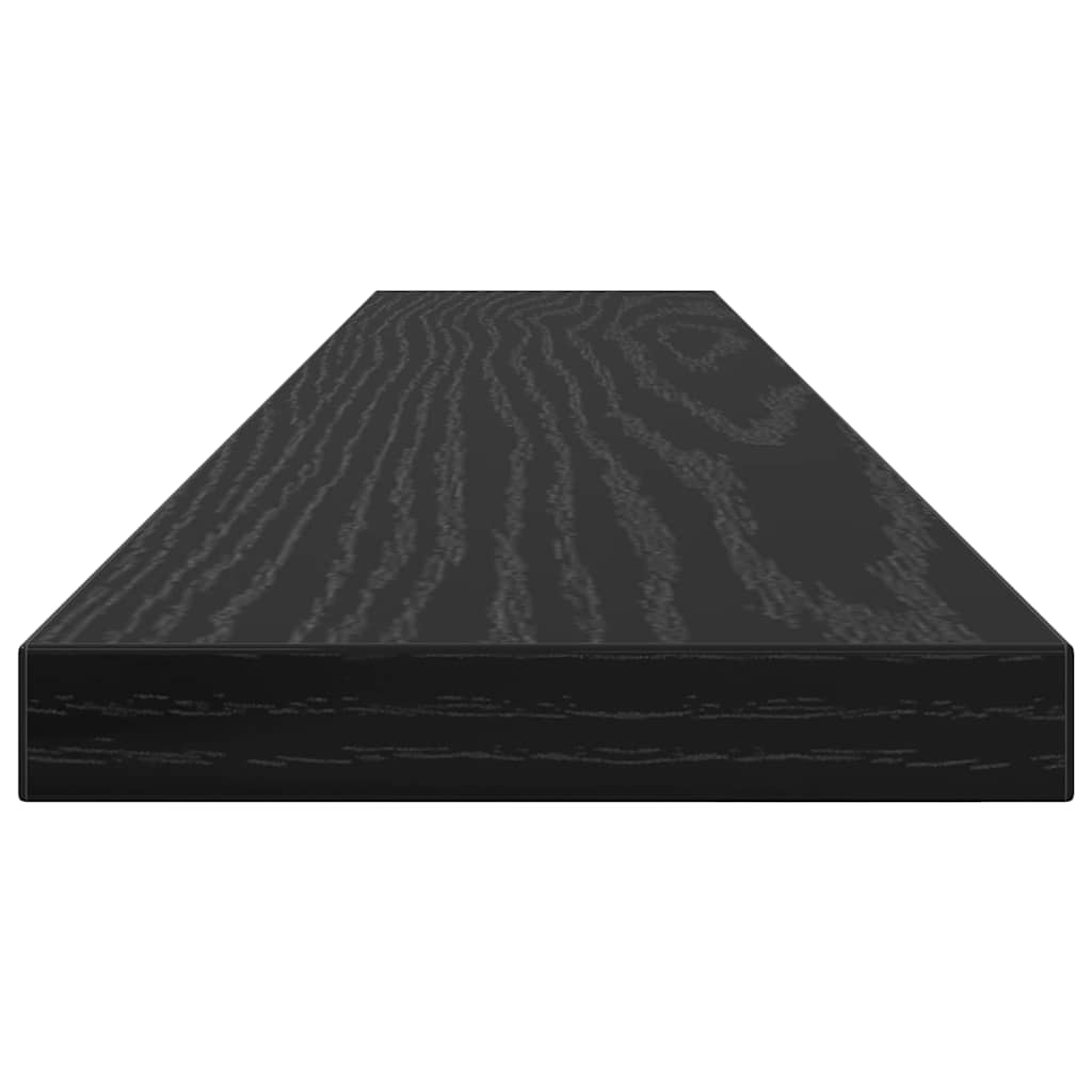 Bokhyller - 4 pakke i svart eik, 60x10x1.5 cm - Laget av konstruert tre