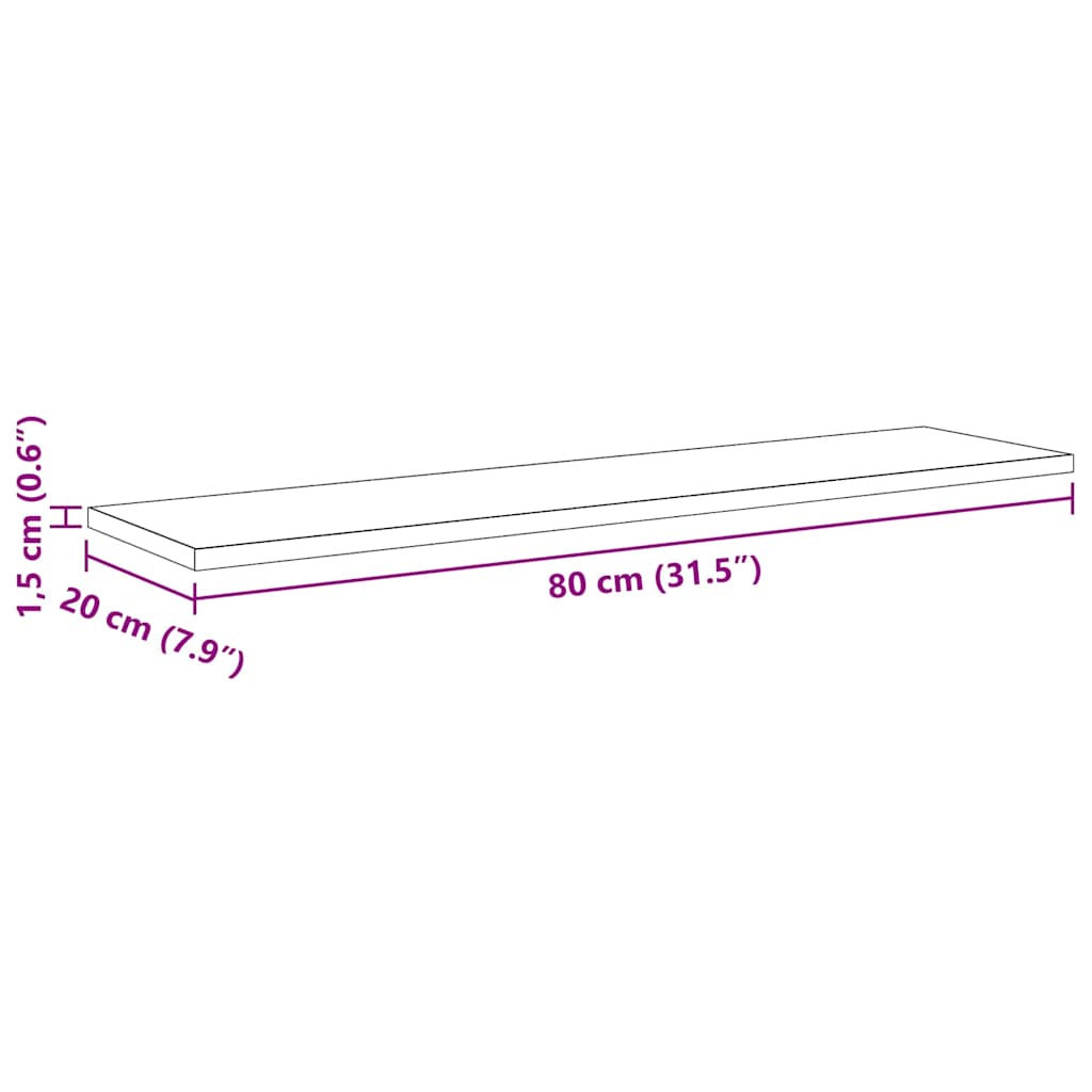 Bokhylle Bord med hylle 4 pcs Svart 100 x 40 x 1.5cm Sponplate