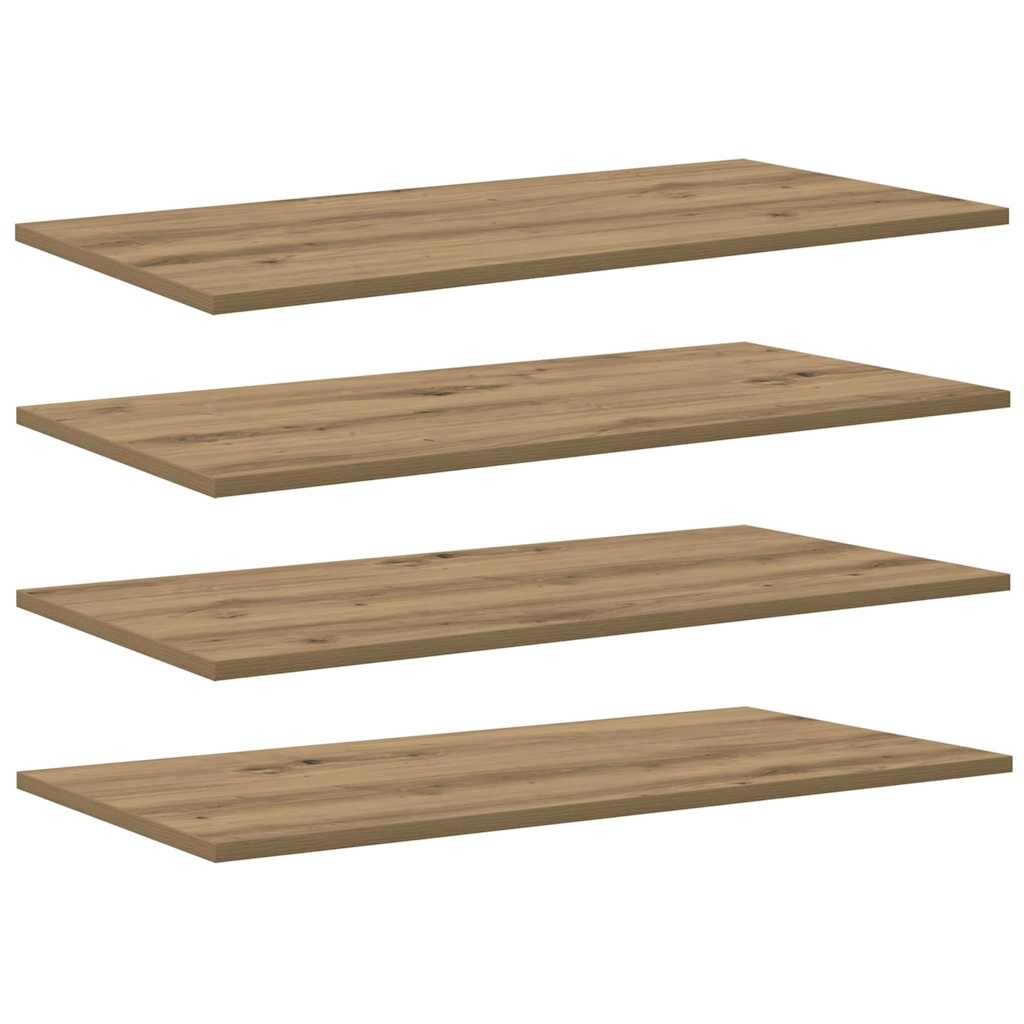 Bokhylle Bord med hylle med lagring 4 pcs Brun 100 x 40 x 1.5cm Sponplate