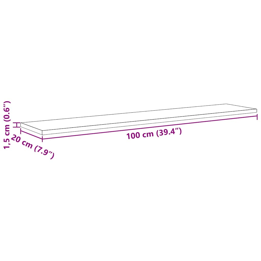 Bokhylle Bord med hylle 4 pcs Svart 100 x 40 x 1.5cm Sponplate