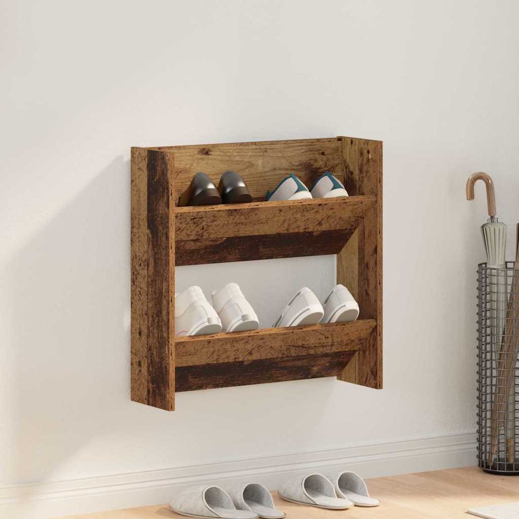 Veggsko skap Gammelt tre 60 x 18 x 60 cm Konstruert tre