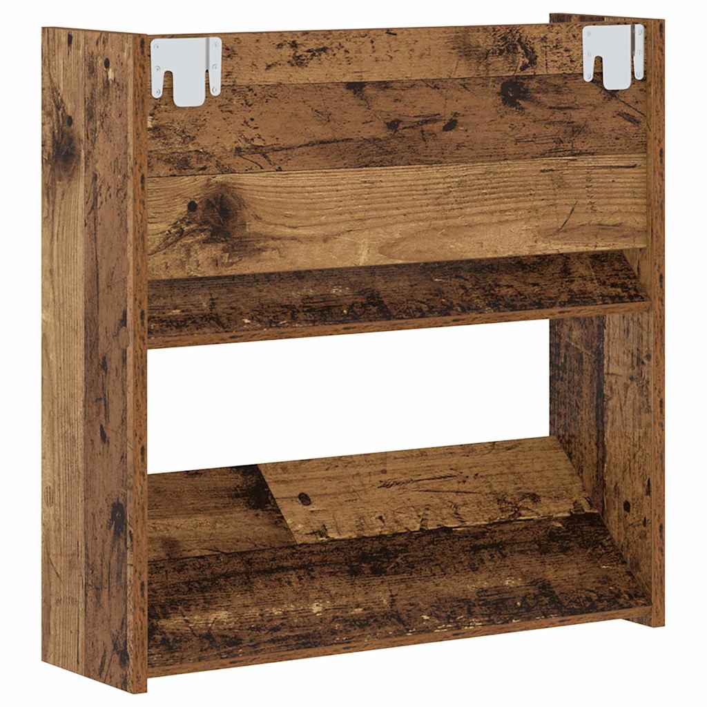 Veggsko skap 2 pcs Gammelt tre 60 x 18 x 60 cm Konstruert tre