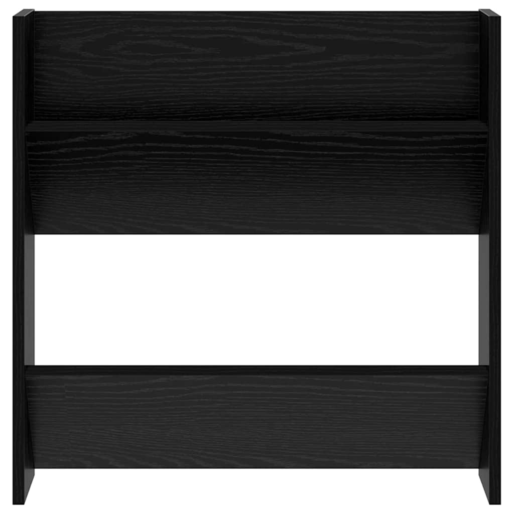 Veggsko skap 2 pcs Svart eik 60 x 18 x 60 cm Konstruert tre