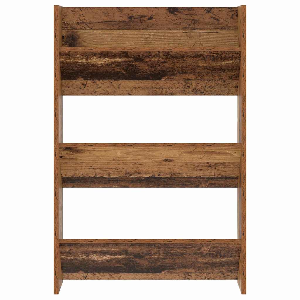 Veggsko skap 2 pcs Gammelt tre 60 x 18 x 60 cm Konstruert tre