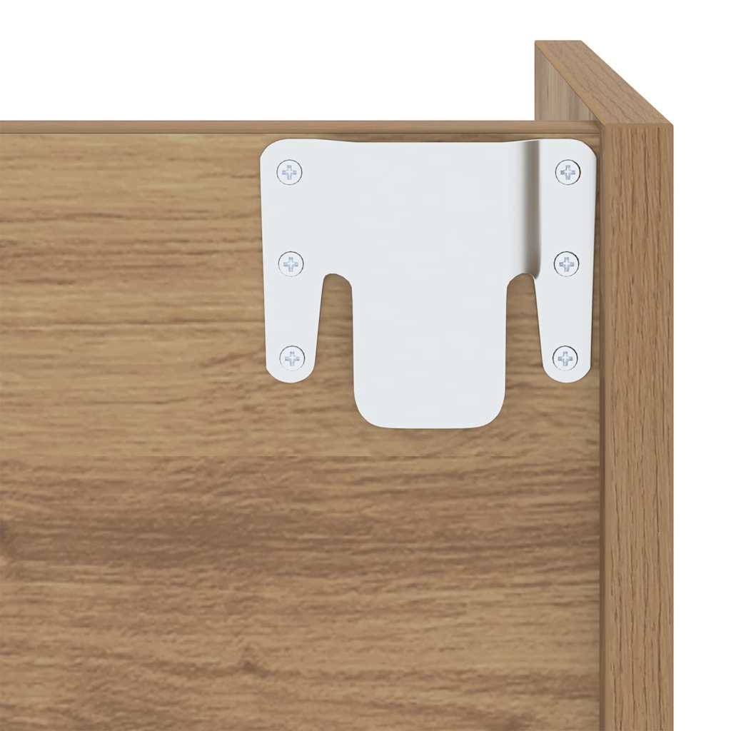 Veggsko skap 2 pcs artisan eik 60 x 18 x 60 cm Konstruert tre