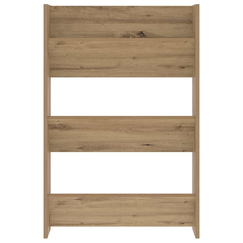 Veggsko skap 2 pcs artisan eik 60 x 18 x 60 cm Konstruert tre