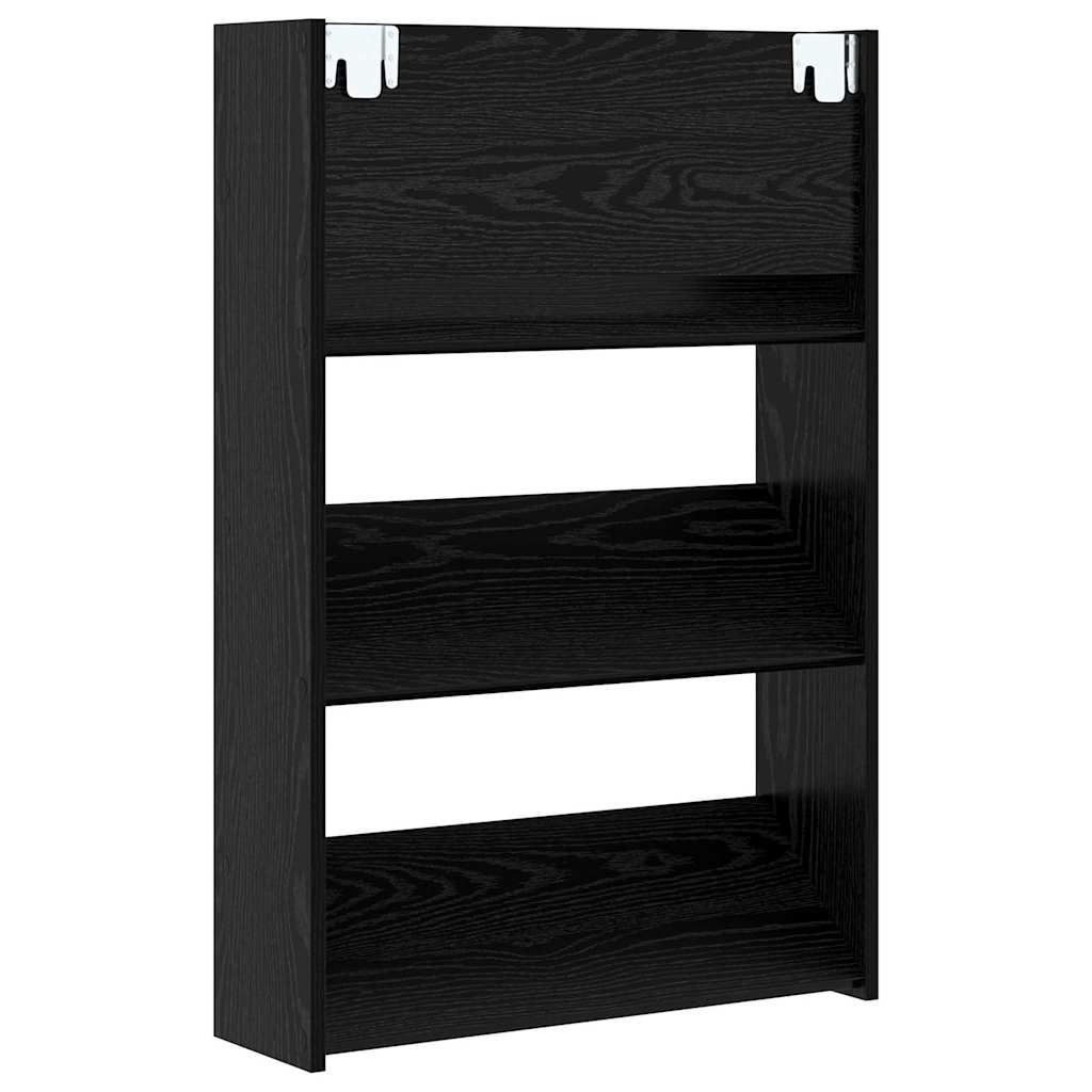 Veggsko skap med hylle Annet Svart eik 60 x 18 x 60 cm Konstruert tre