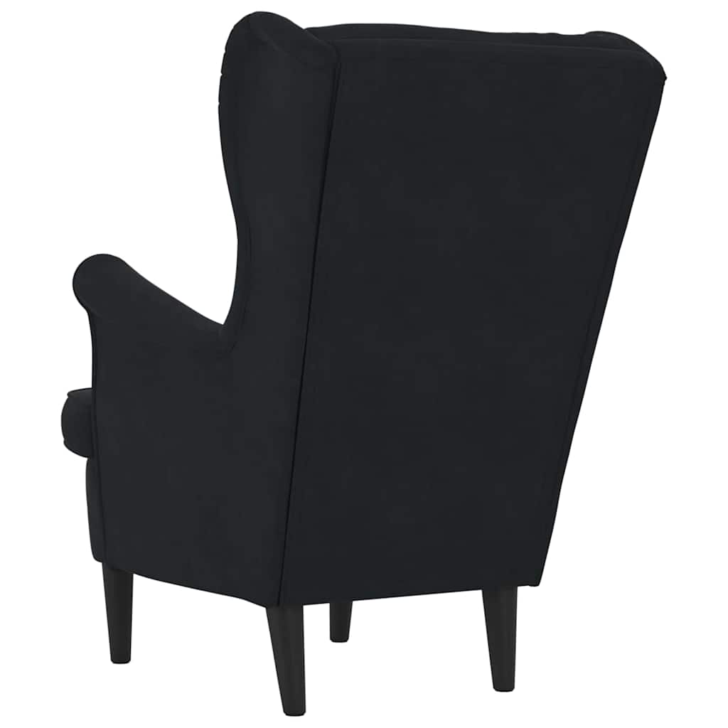 Lenestol Svart 71 x 92 x 91 cm Fløyel