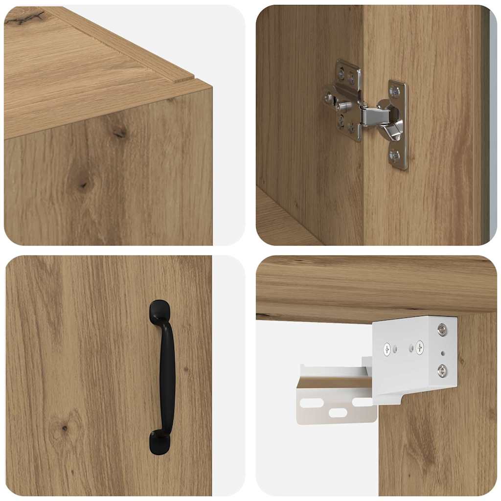 Hengende Veggskap Brun 69.5 x 34 x 90 cm Konstruert tre
