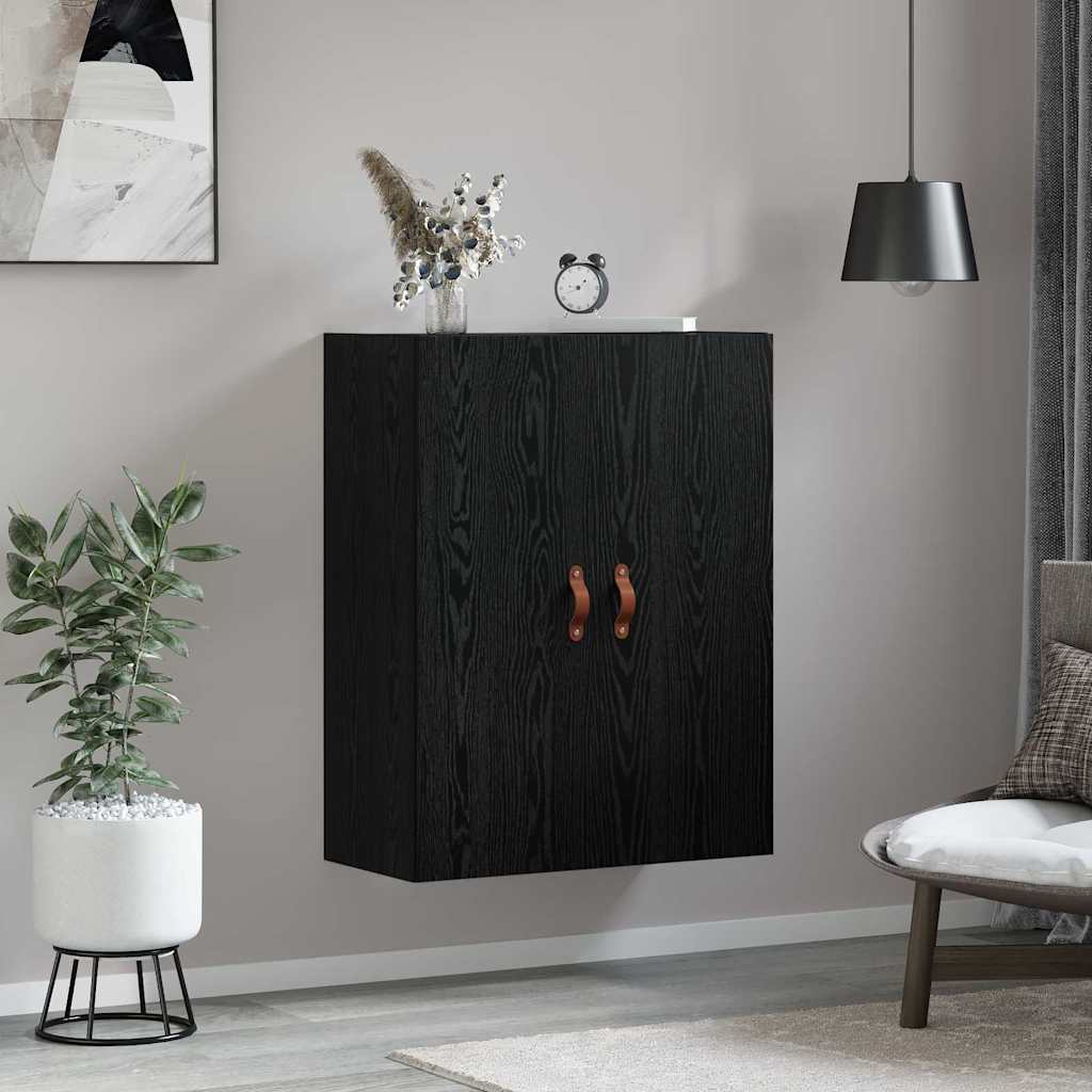 Veggskap Veggmontert Svart 69.5 x 34 x 90 cm Konstruert tre