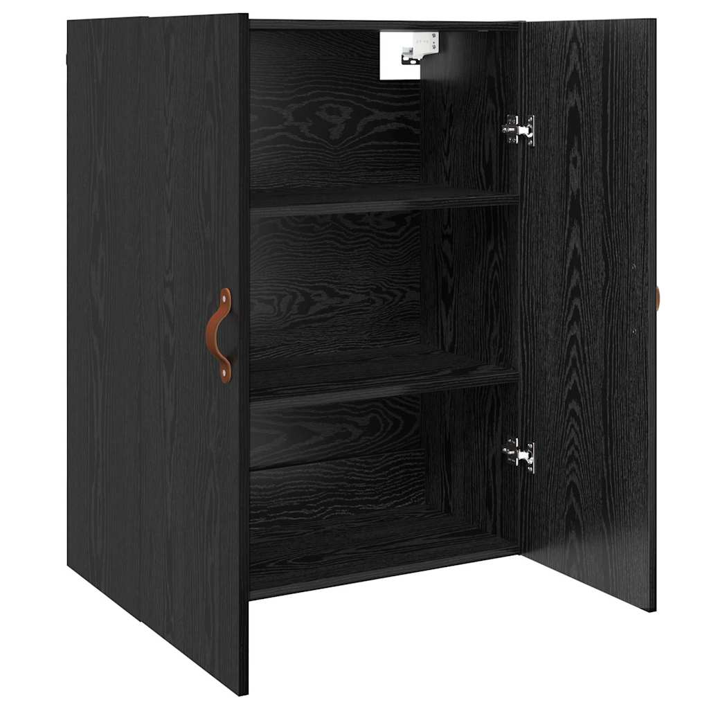 Veggskap Veggmontert Svart 69.5 x 34 x 90 cm Konstruert tre