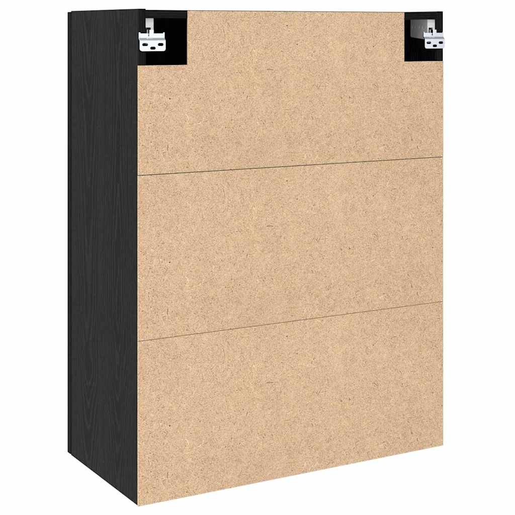 Veggskap Veggmontert Svart 69.5 x 34 x 90 cm Konstruert tre