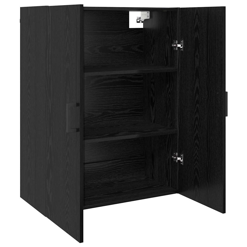 Veggskap Veggmontert Svart 69.5 x 34 x 90 cm Konstruert tre