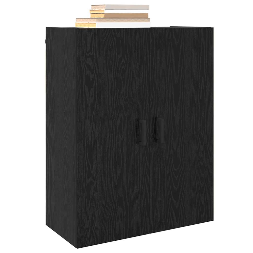 Veggskap Veggmontert Svart 69.5 x 34 x 90 cm Konstruert tre