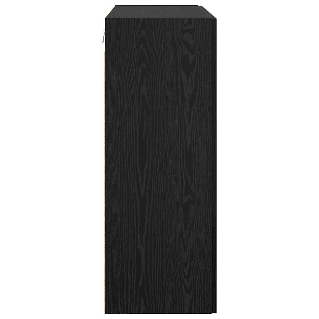 Veggskap Veggmontert Svart 69.5 x 34 x 90 cm Konstruert tre