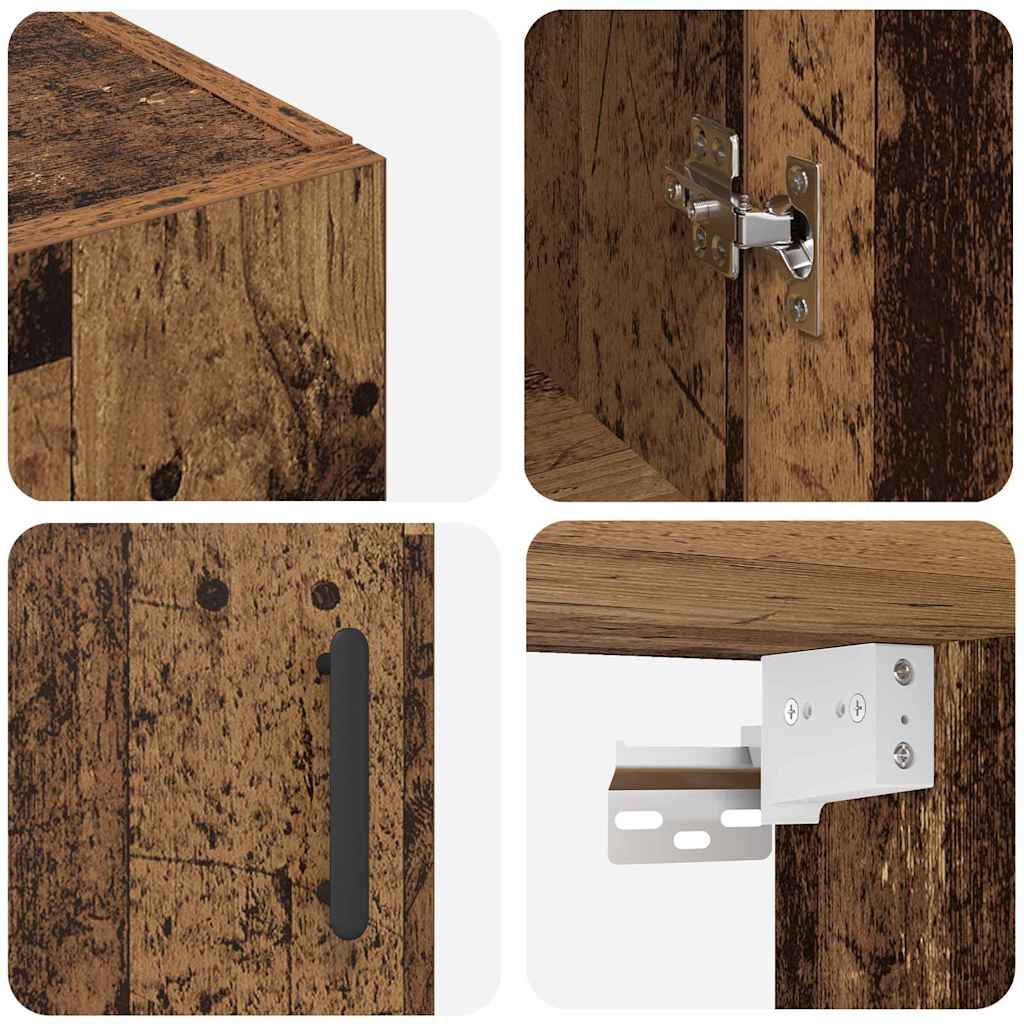 Veggskap Gammelt tre 69.5 x 34 x 90 cm Konstruert tre