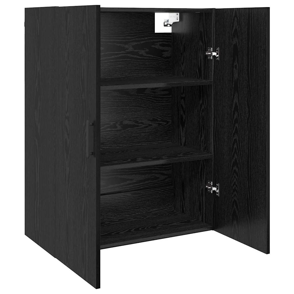 Veggskap Svart eik 69.5 x 34 x 90 cm Konstruert tre