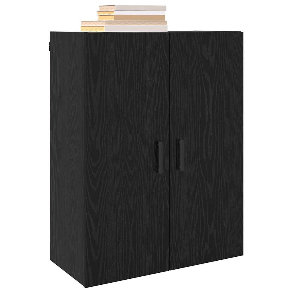 Veggskap Svart eik 69.5 x 34 x 90 cm Konstruert tre