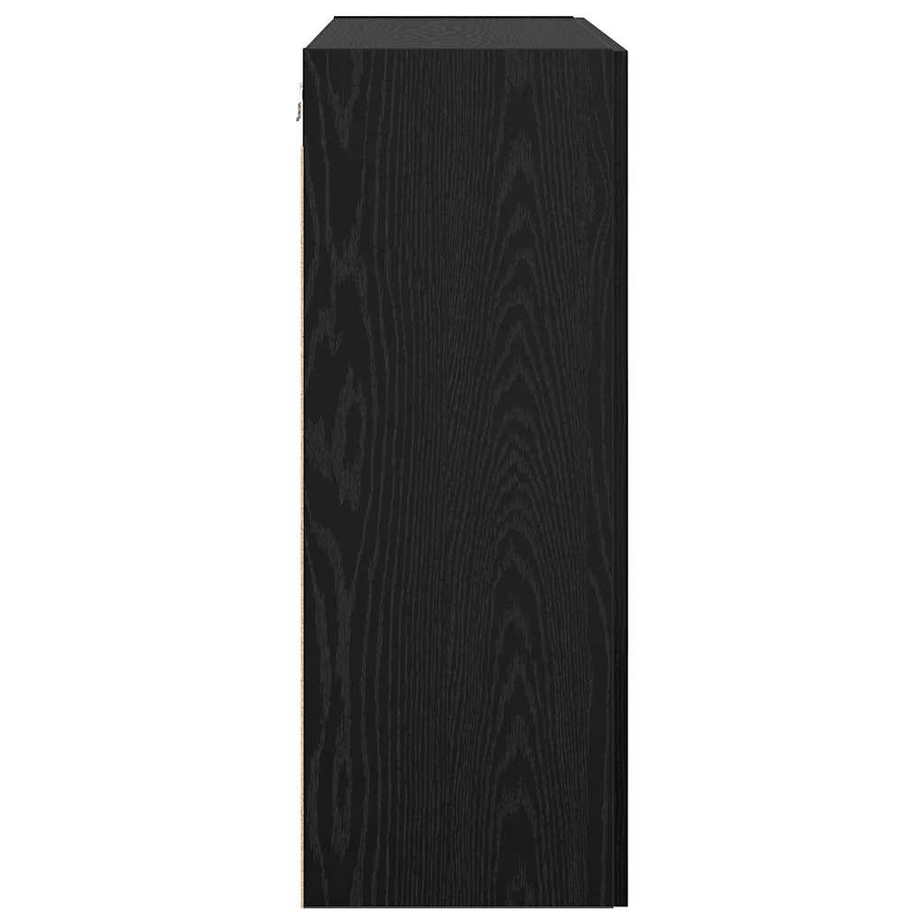 Veggskap Svart eik 69.5 x 34 x 90 cm Konstruert tre