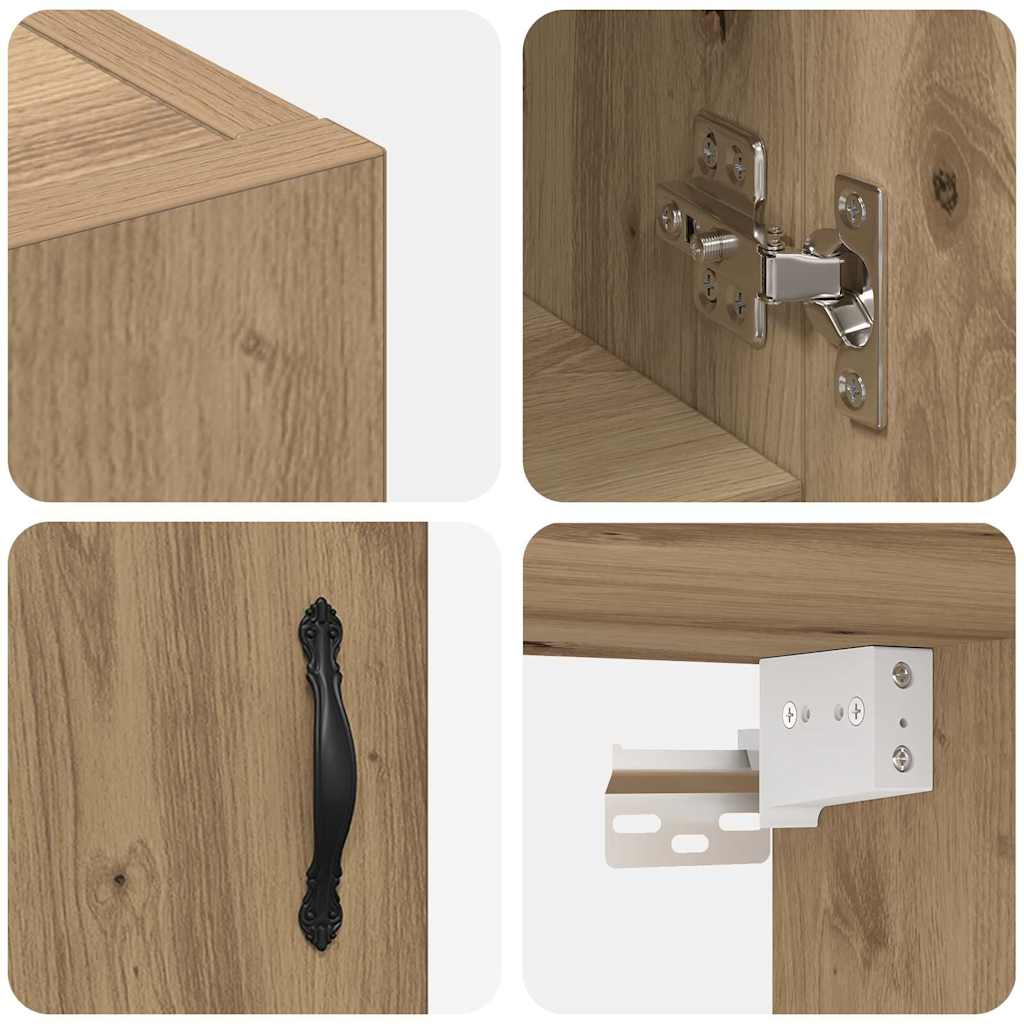 Veggskap Veggmontert artisan eik 60 x 31 x 70 cm Konstruert tre