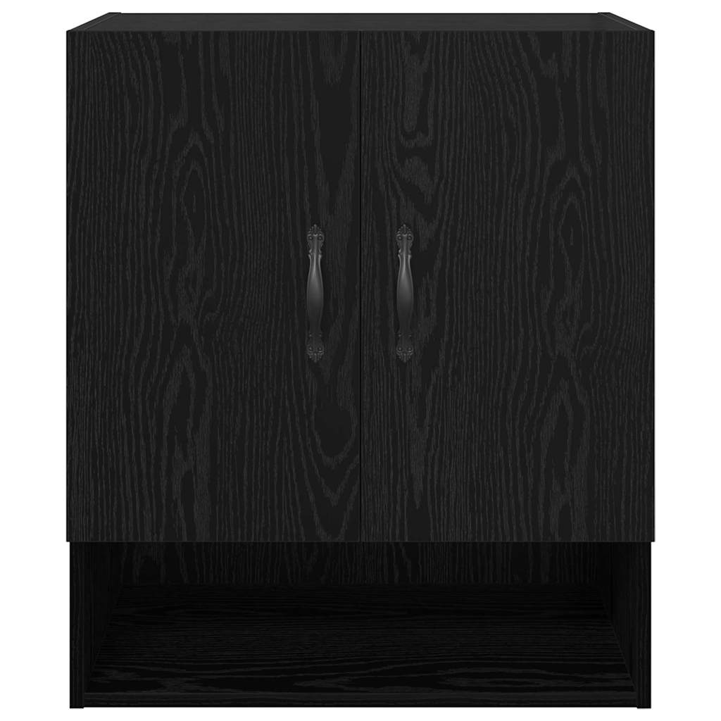 Veggskap Veggmontert Svart eik 60 x 31 x 70 cm Konstruert tre