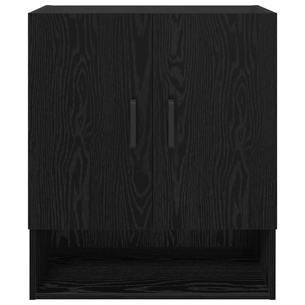 Veggskap Veggmontert Svart eik 60 x 31 x 70 cm Konstruert tre