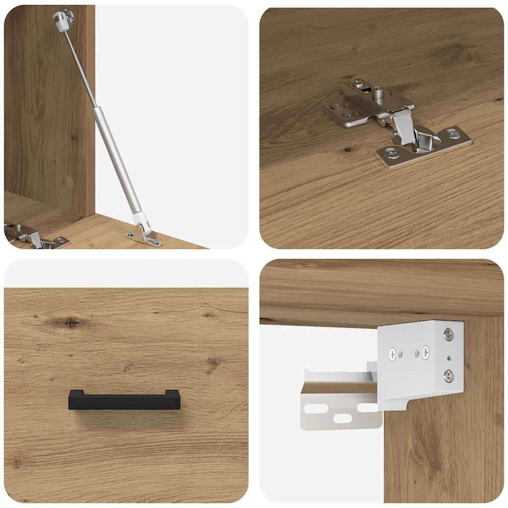 Veggskap artisan eik 60 x 36.5 x 35 cm Konstruert tre