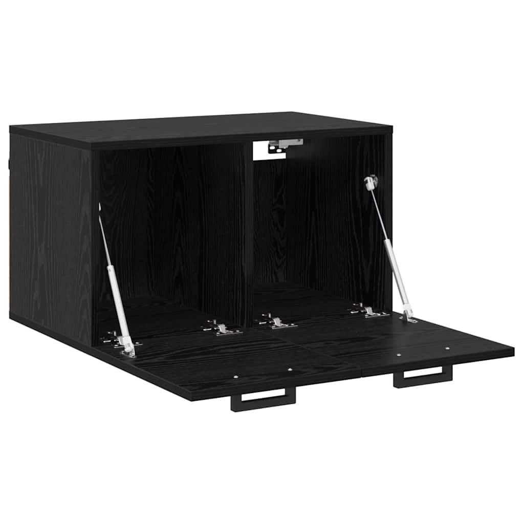 Veggskap Veggmontert Svart eik 60 x 36.5 x 35 cm Konstruert tre