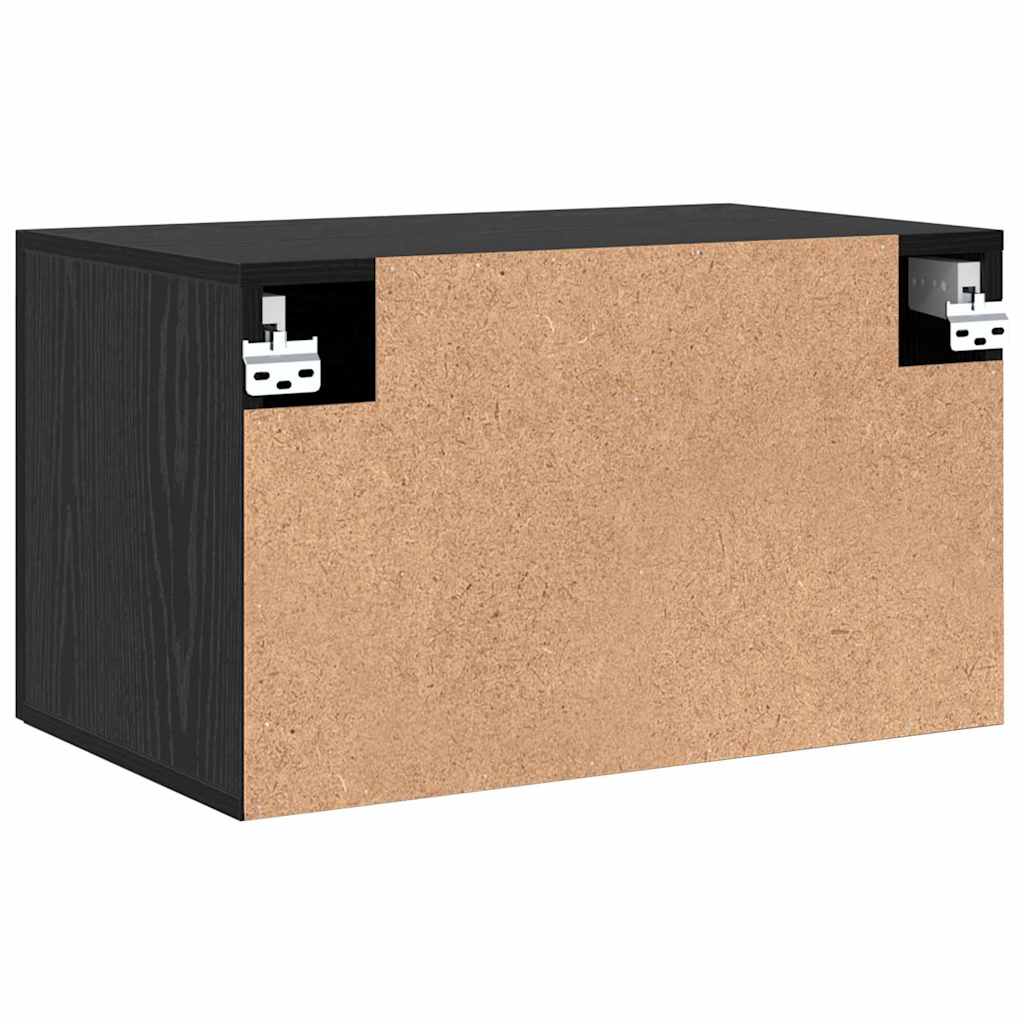 Veggskap Veggmontert Svart eik 60 x 36.5 x 35 cm Konstruert tre