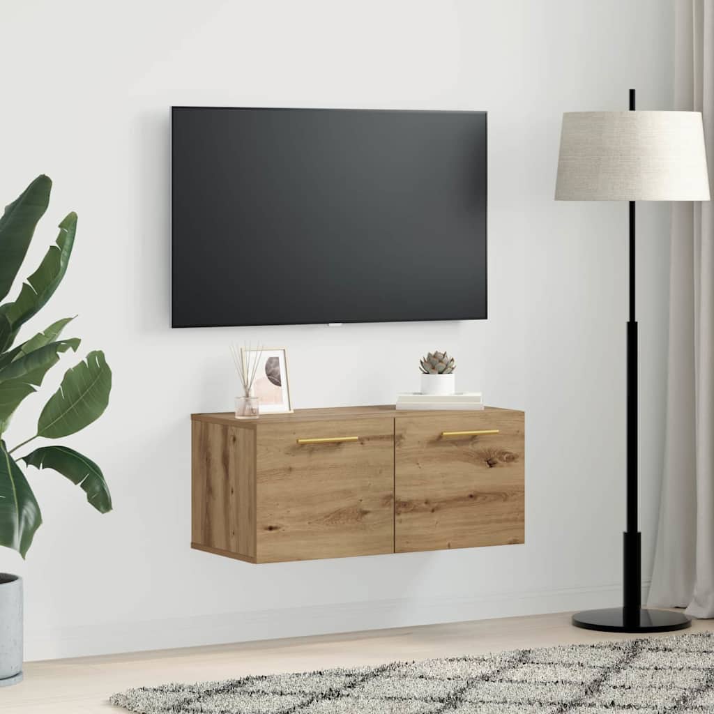 Veggskap Håndverks eik 80 x 36.5 x 35 cm Konstruert tre
