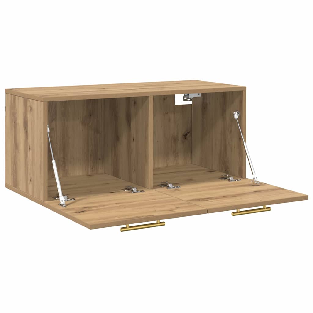 Veggskap Håndverks eik 80 x 36.5 x 35 cm Konstruert tre