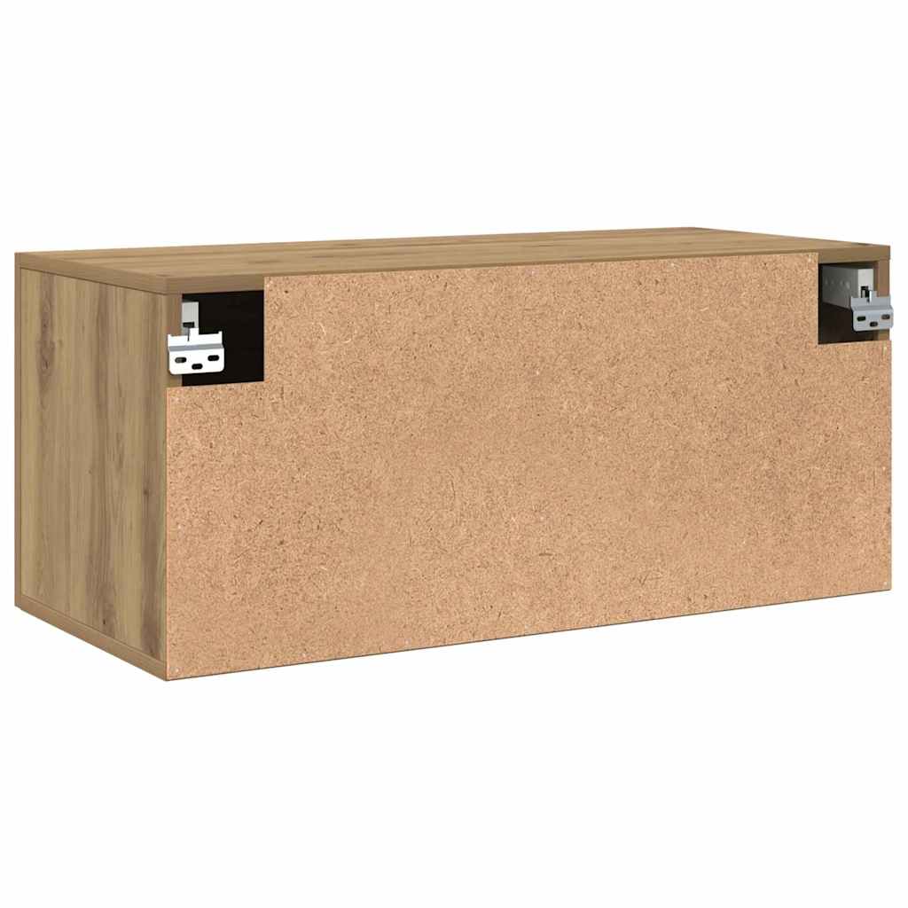 Veggskap Håndverks eik 80 x 36.5 x 35 cm Konstruert tre