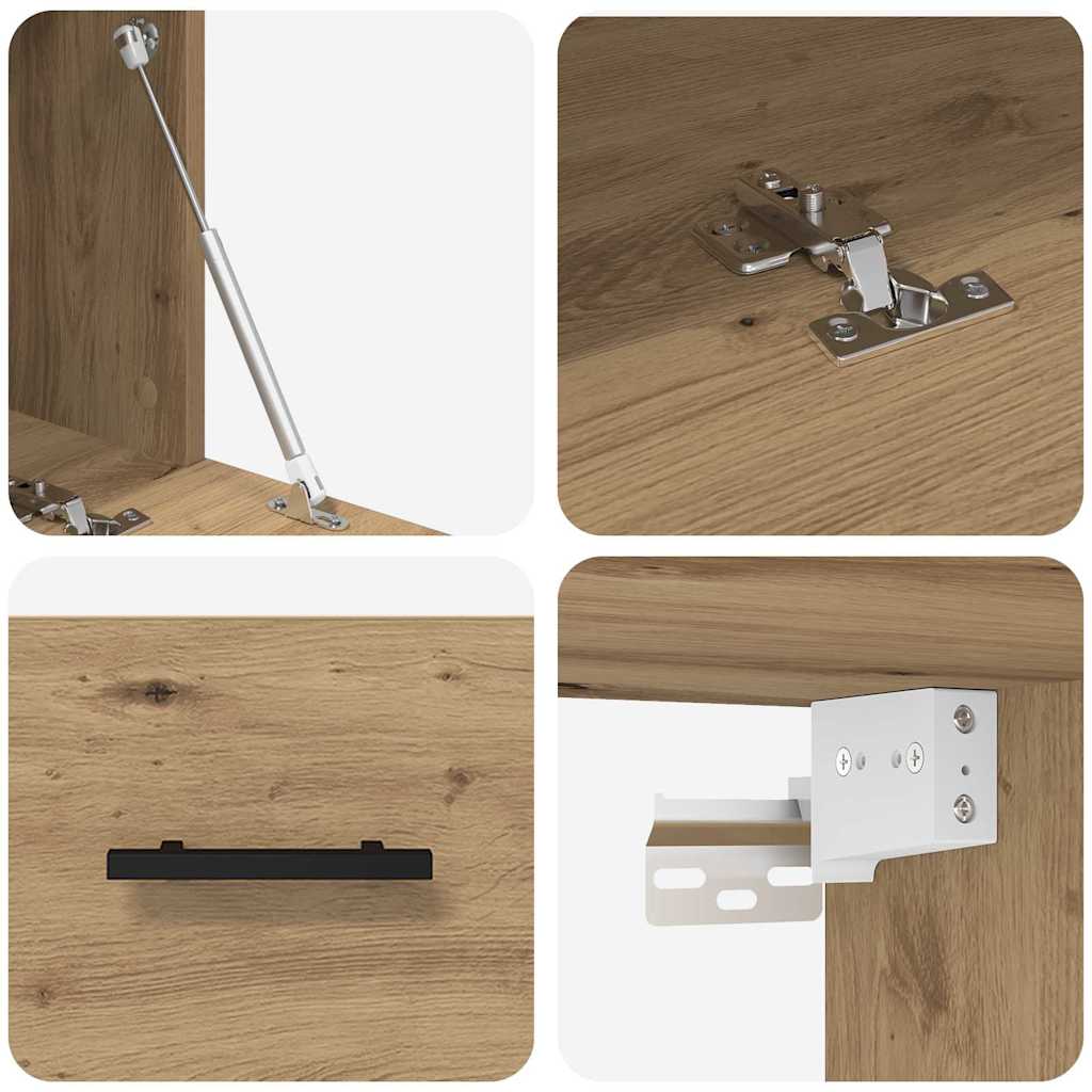 Veggskap artisan eik 80 x 36.5 x 35 cm Konstruert tre
