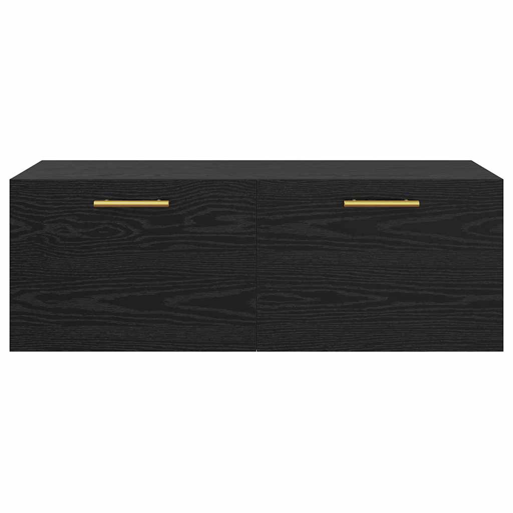 Veggskap Svart eik 100 x 36.5 x 35 cm Konstruert tre
