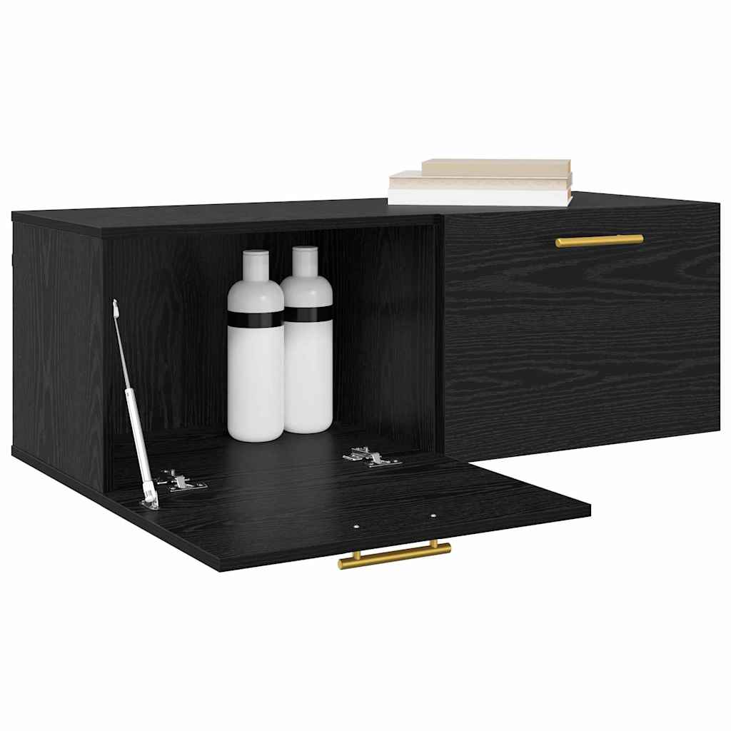 Veggskap Svart eik 100 x 36.5 x 35 cm Konstruert tre