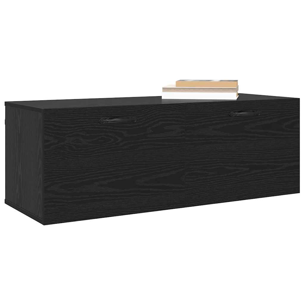 Veggskap Svart eik 100 x 36.5 x 35 cm Konstruert tre