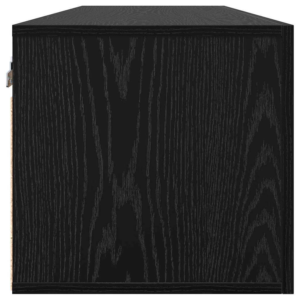 Veggskap Svart eik 100 x 36.5 x 35 cm Konstruert tre