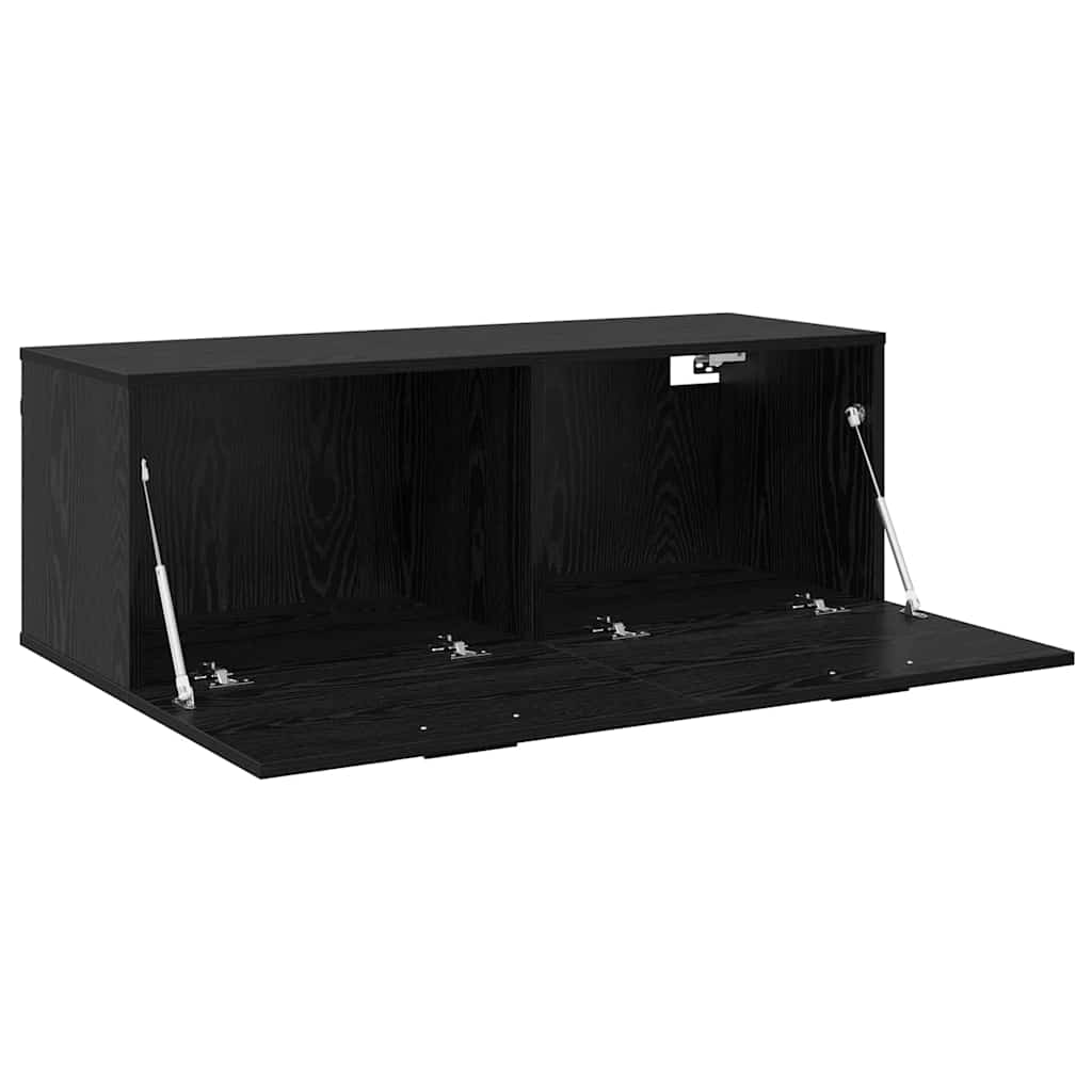 Veggskap Svart eik 100 x 36.5 x 35 cm Konstruert tre