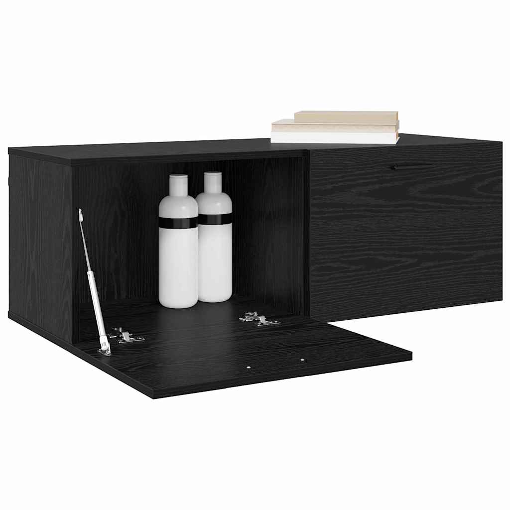 Veggskap Svart eik 100 x 36.5 x 35 cm Konstruert tre