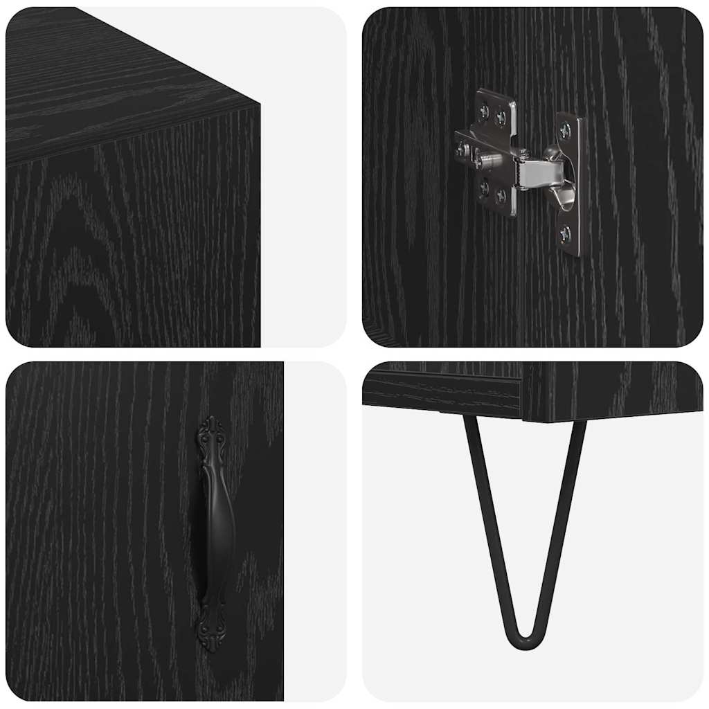 Serviesskap Svart eik 90 x 34 x 80 cm Konstruert tre