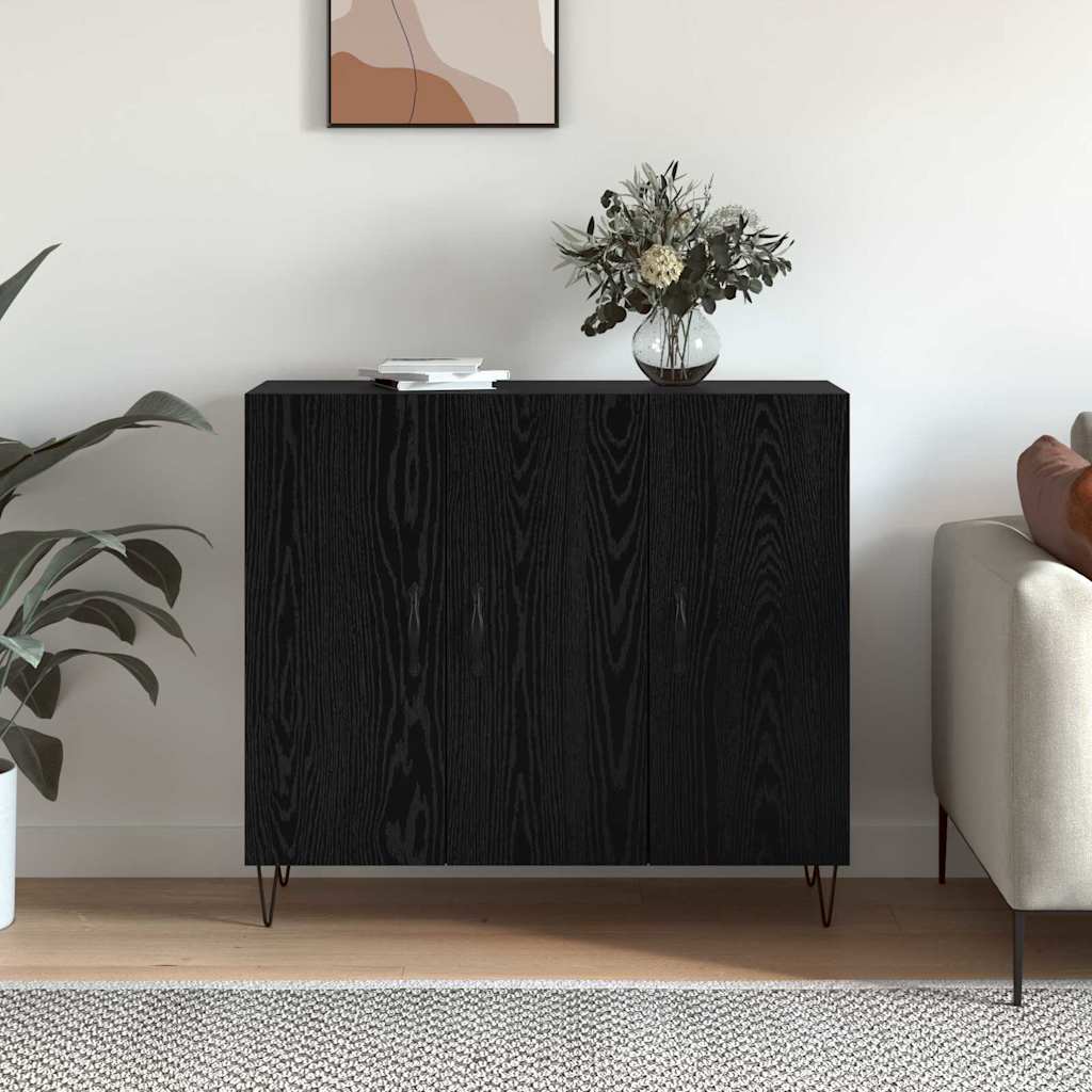 Serviesskap Svart eik 90 x 34 x 80 cm Konstruert tre