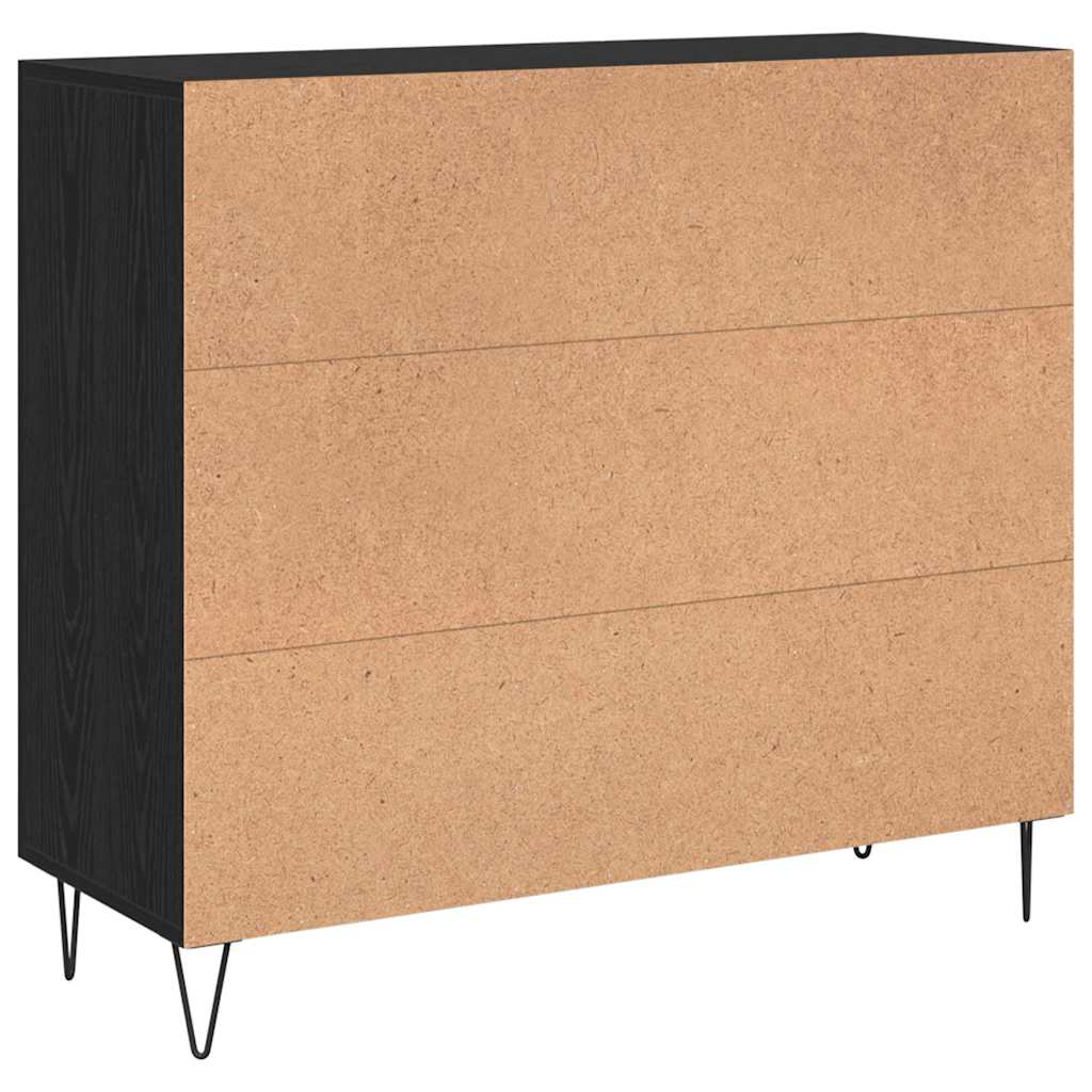 Serviesskap Svart eik 90 x 34 x 80 cm Konstruert tre