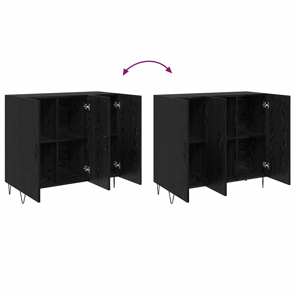 Serviesskap Svart eik 90 x 34 x 80 cm Konstruert tre